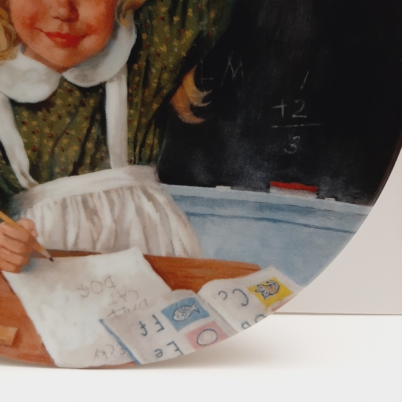 ๐ 1986 RECO Plate LEARNING IS FUN Becky's Day Collection by John McClelland Vtg - Picture 6 of 11